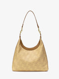 Cloud-patterned PU leather hobo shoulder bag