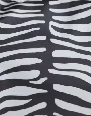 Ruched zebra-print woven crossbody bag