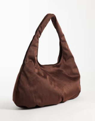 Slouchy polyester hobo tote bag