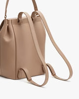 Convertible pebbled leather backpack