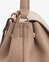 Convertible pebbled leather backpack