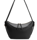 Black recycled vegan leather shoulder bag