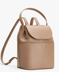 Convertible pebbled leather backpack